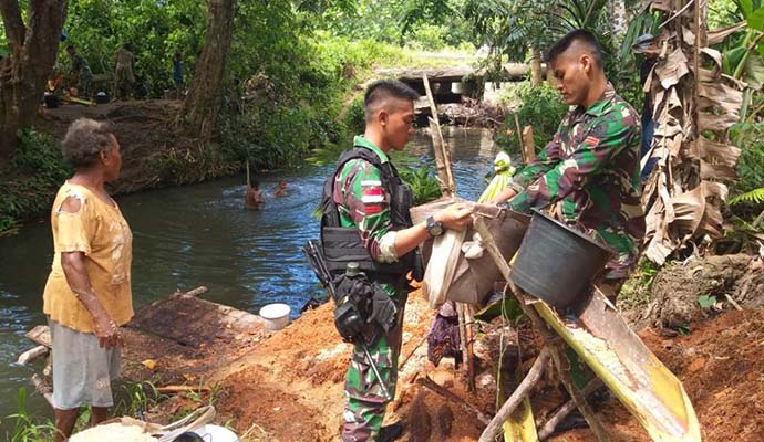 Satgas Yonif 755 Kostrad Dukung 1