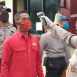 Polres Gowa Cek Suhu Tubuh 1